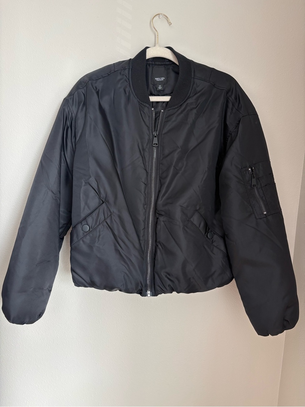 Simply Vera Vera Wang Black Bomber Jacket